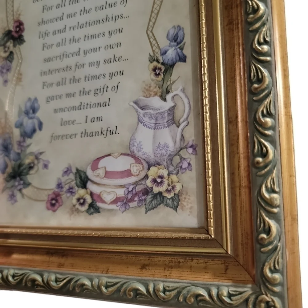 Framed poem Artist Kathy Seek Writer Chelle To my parents